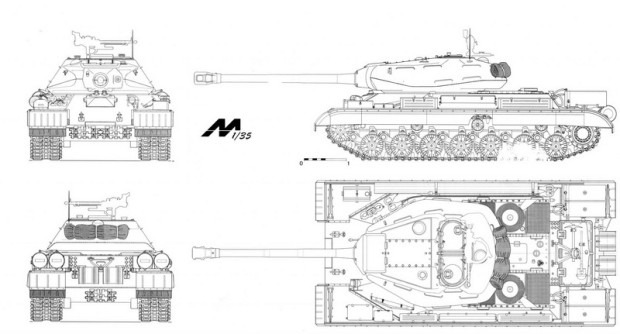 ИС - 4 схема танка